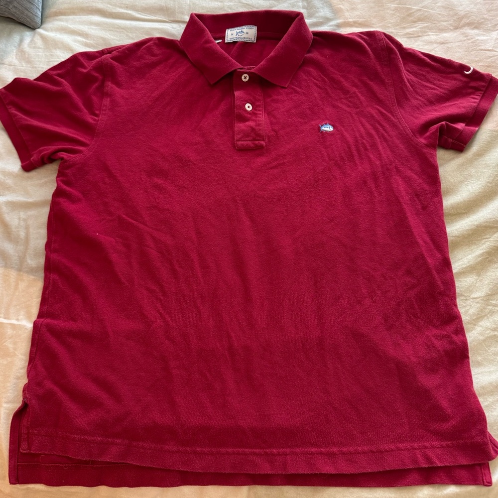 Men's Southern Tide University of Alabama Polo Shirt Size M EUC